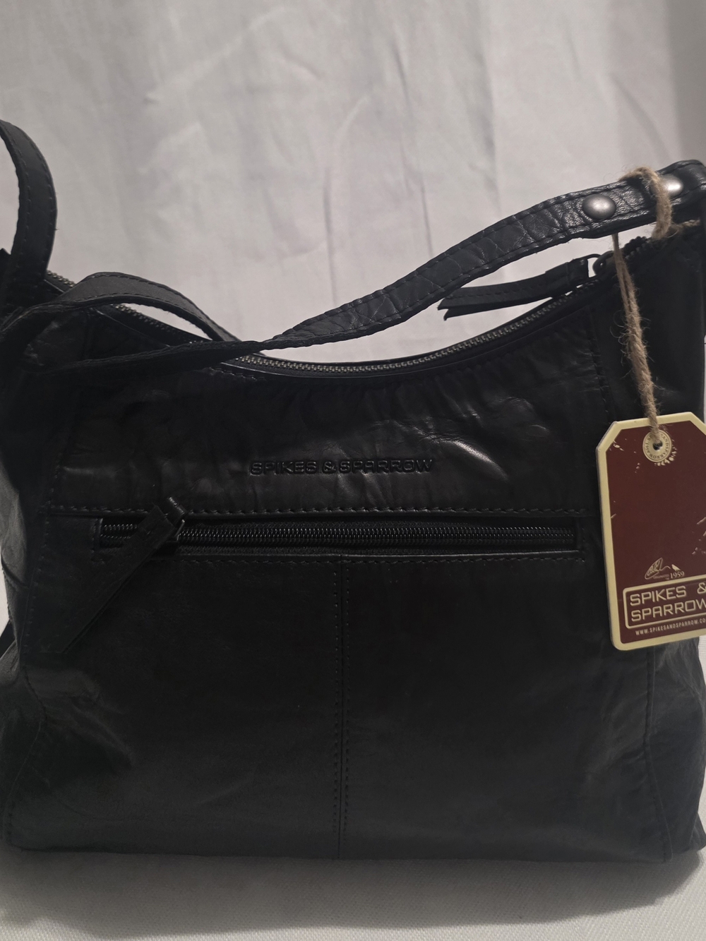 Spike & Sparraw Arkansas Leather Crossbody Bag - Black